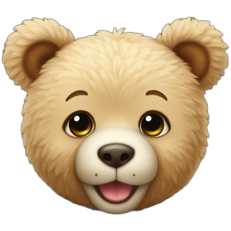 teddy bear with buttefly emoji