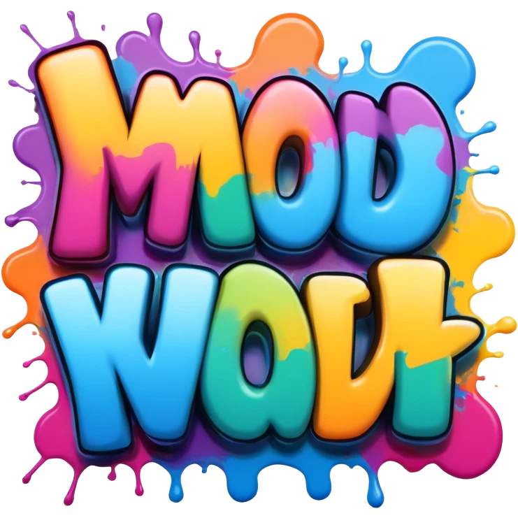 Graffiti the word mod emoji