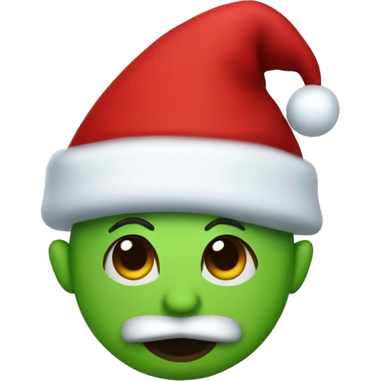 Black mouth curr with Christmas lights and elf hat emoji