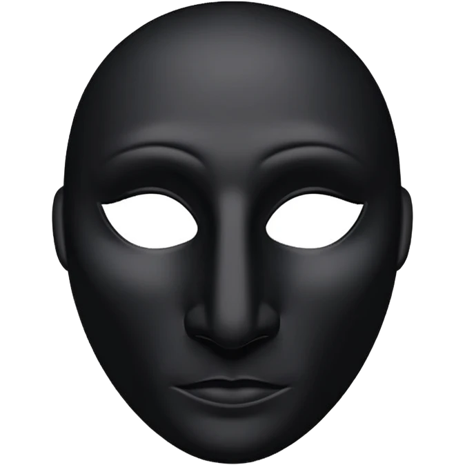black mask with long nose emoji