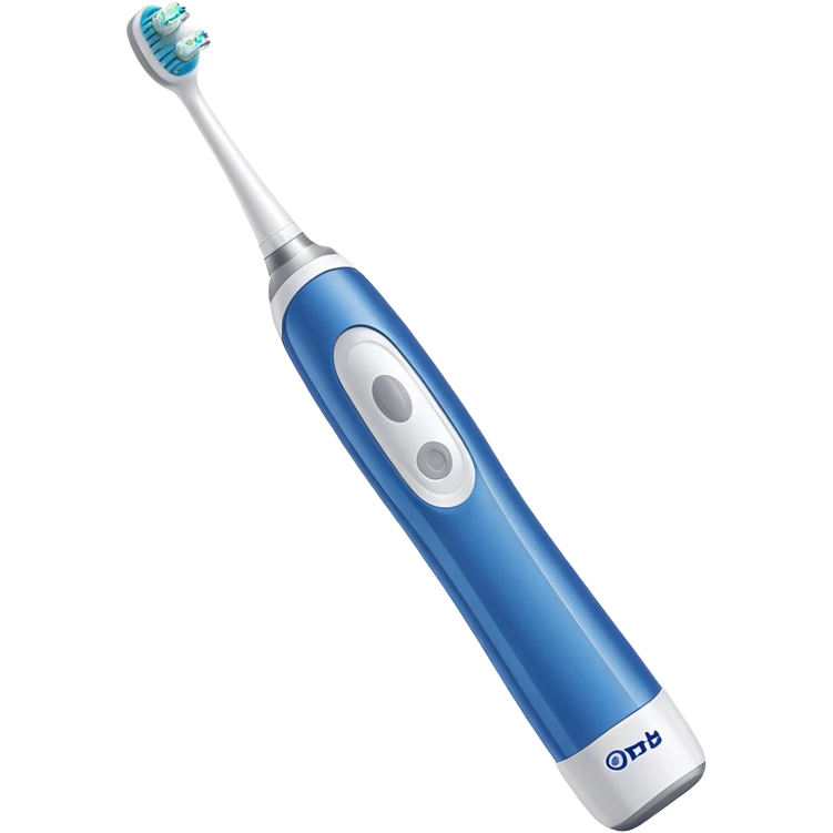 Oral-B electric toothbrush blue and white emoji