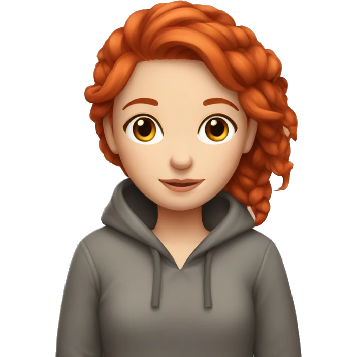 Cozy redhead girl emoji