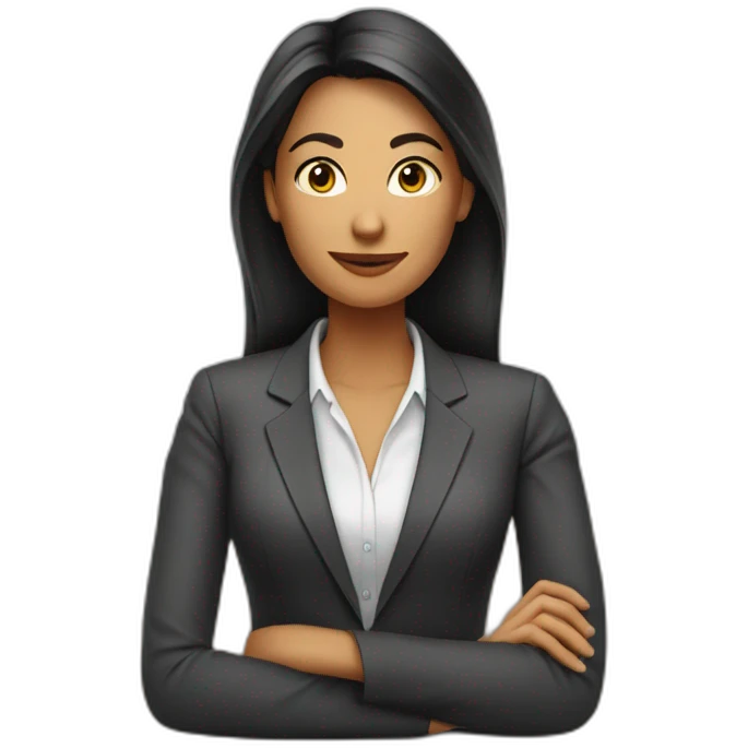 Woman HR-manager Disinterestedly looks away to the right emoji
