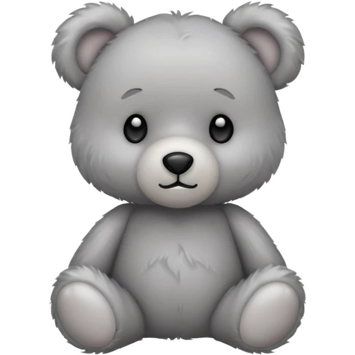 Grey teddy bear emoji