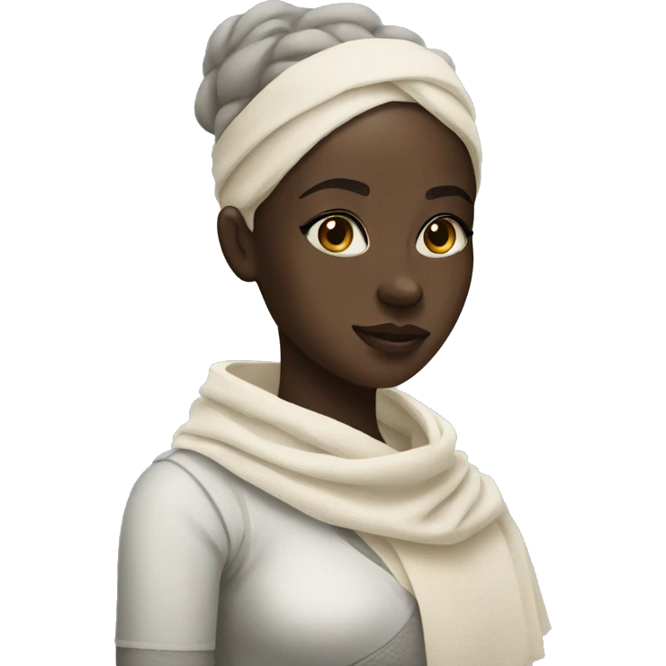 black girl with gauze bandage emoji