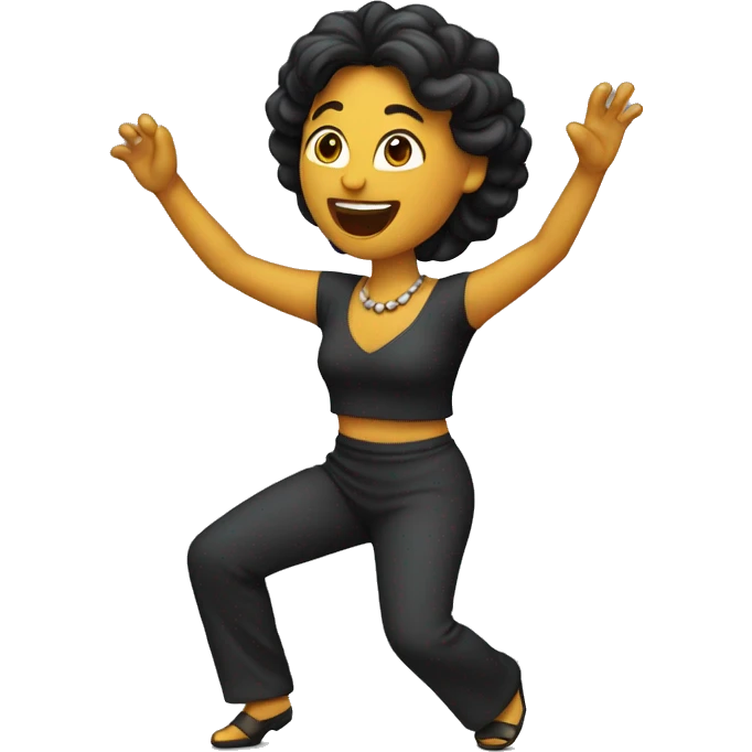 Una mujer bailando emoji