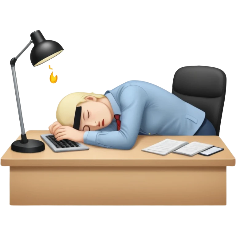 falling asleep at work emoji