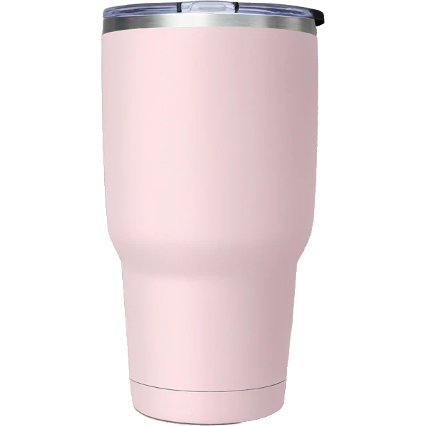 Light pink 40 oz tumbler with handle emoji