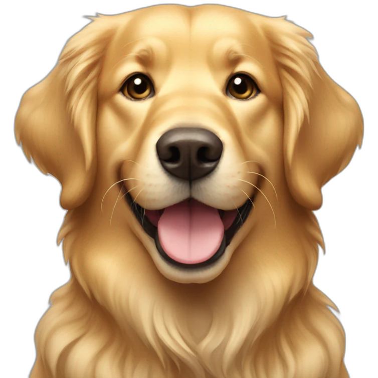 Golden retriever happy emoji