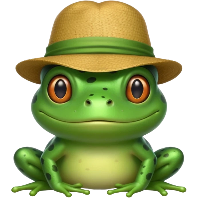 Frog with hat  emoji