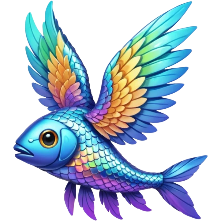Fish with wings emoji