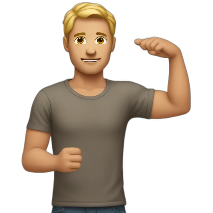 A men with hand but without arm emoji