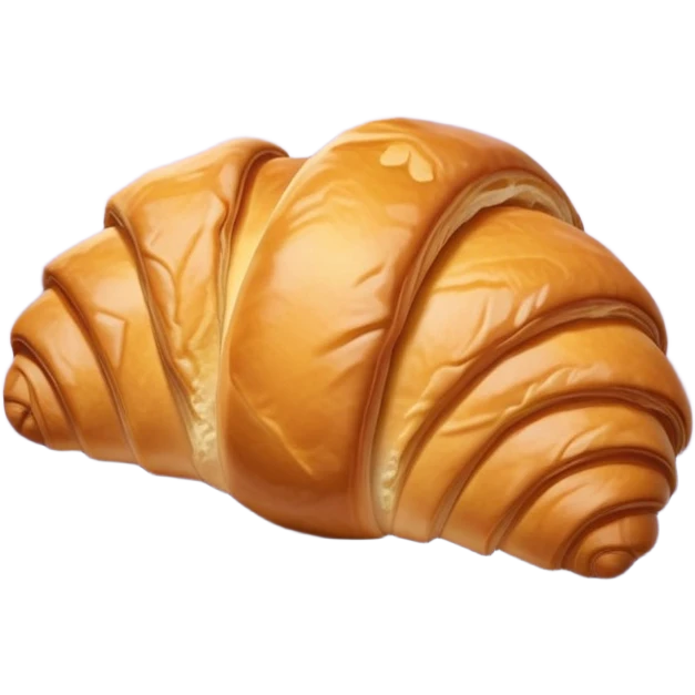 The croissant is on a light purple napkin. emoji