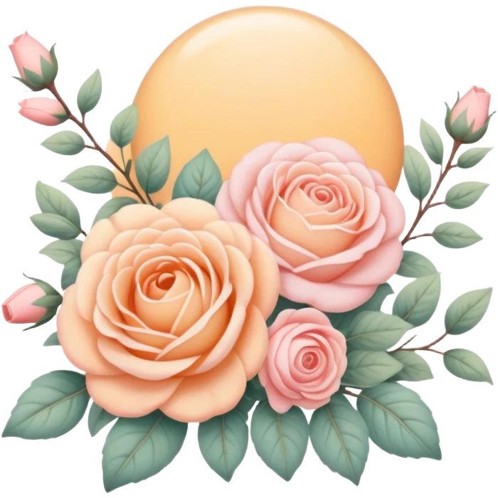 Pastel warm-colored romantic vtinage aesthetic  emoji
