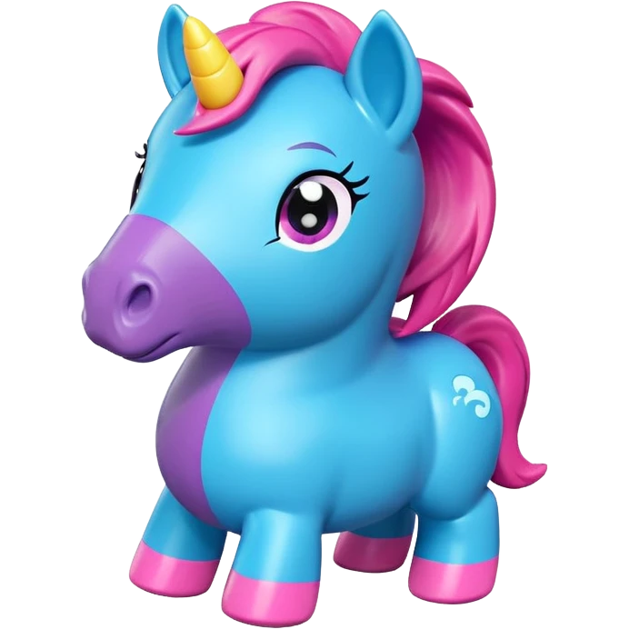  My Little Pony style vinyl fat horse toy figure  emoji
