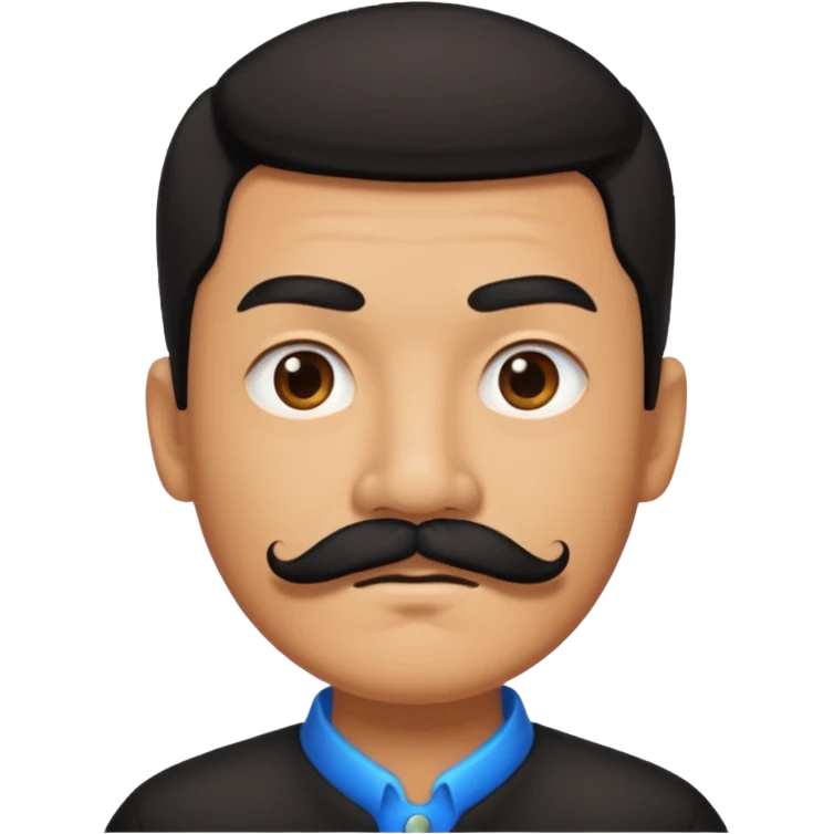 withh a chinese mustache emoji
