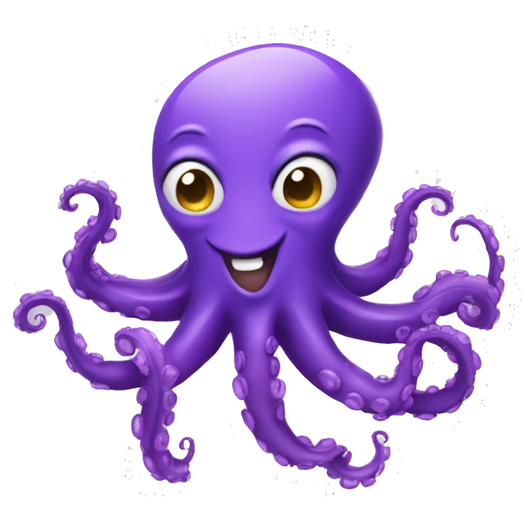 laughing purple octopus emoji