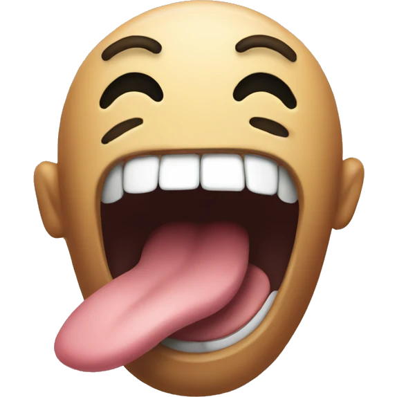 Tongue smile emoji