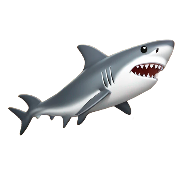 Shark eating fries emoji