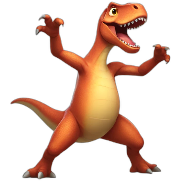 dancing dinosaur emoji