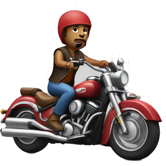 An indian man driving bullet bike emoji
