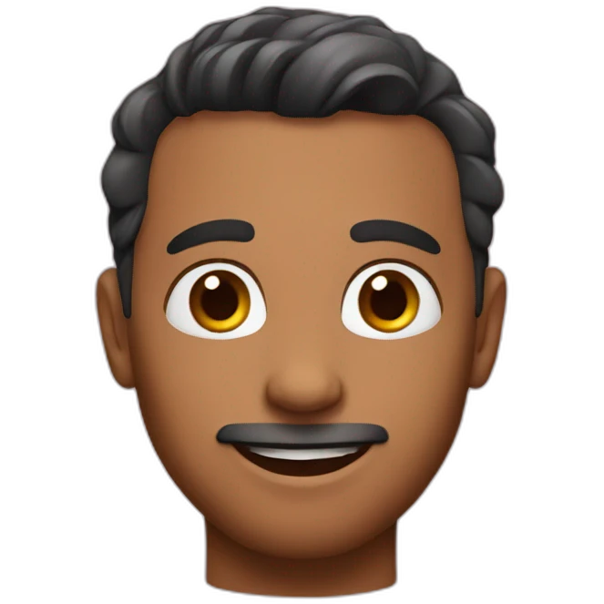 A guy in love emoji