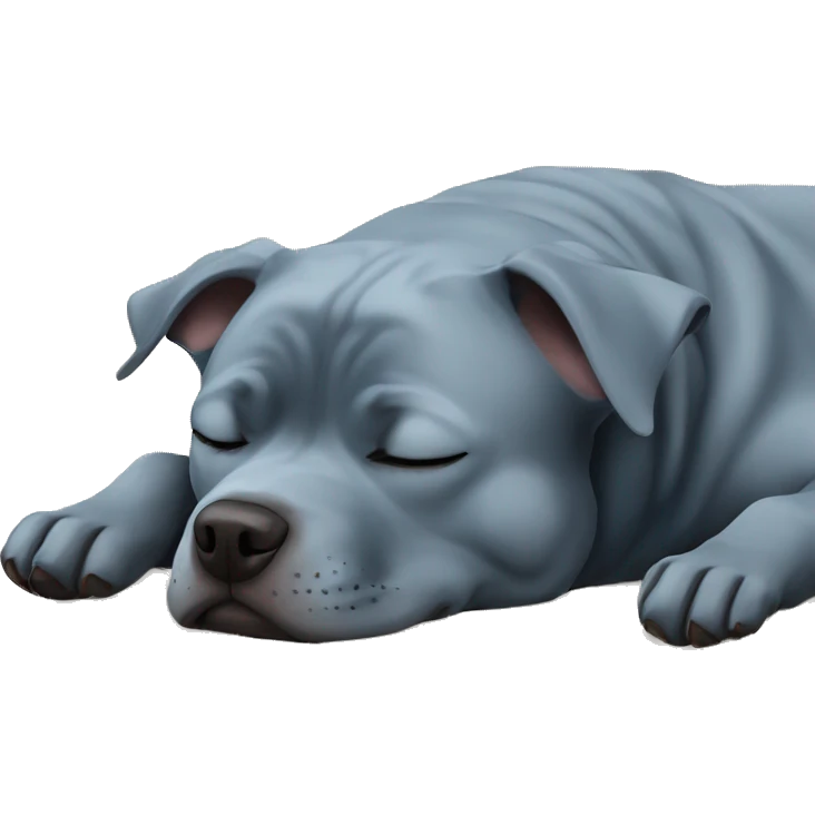 Blue Staffy sleeping  emoji