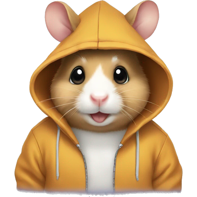 Hamster with hoodie emoji