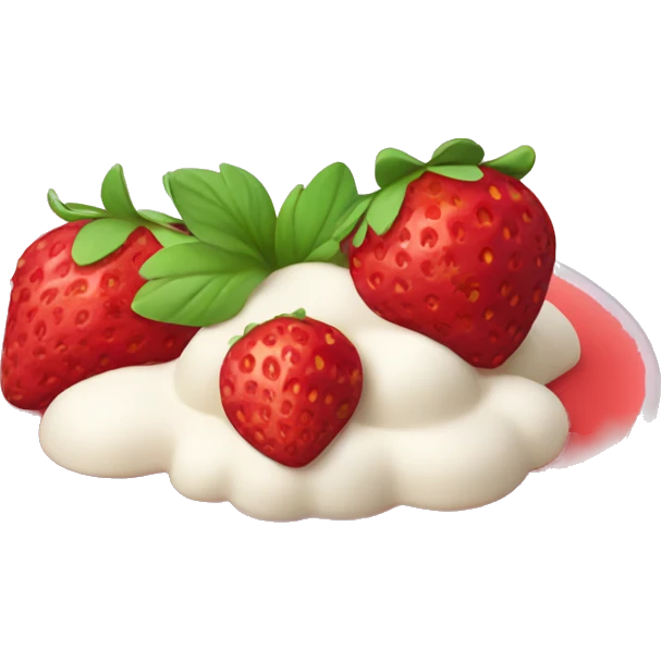 strawberry pudding  emoji