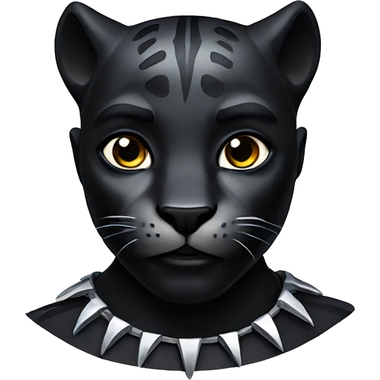 Black panther with print emoji