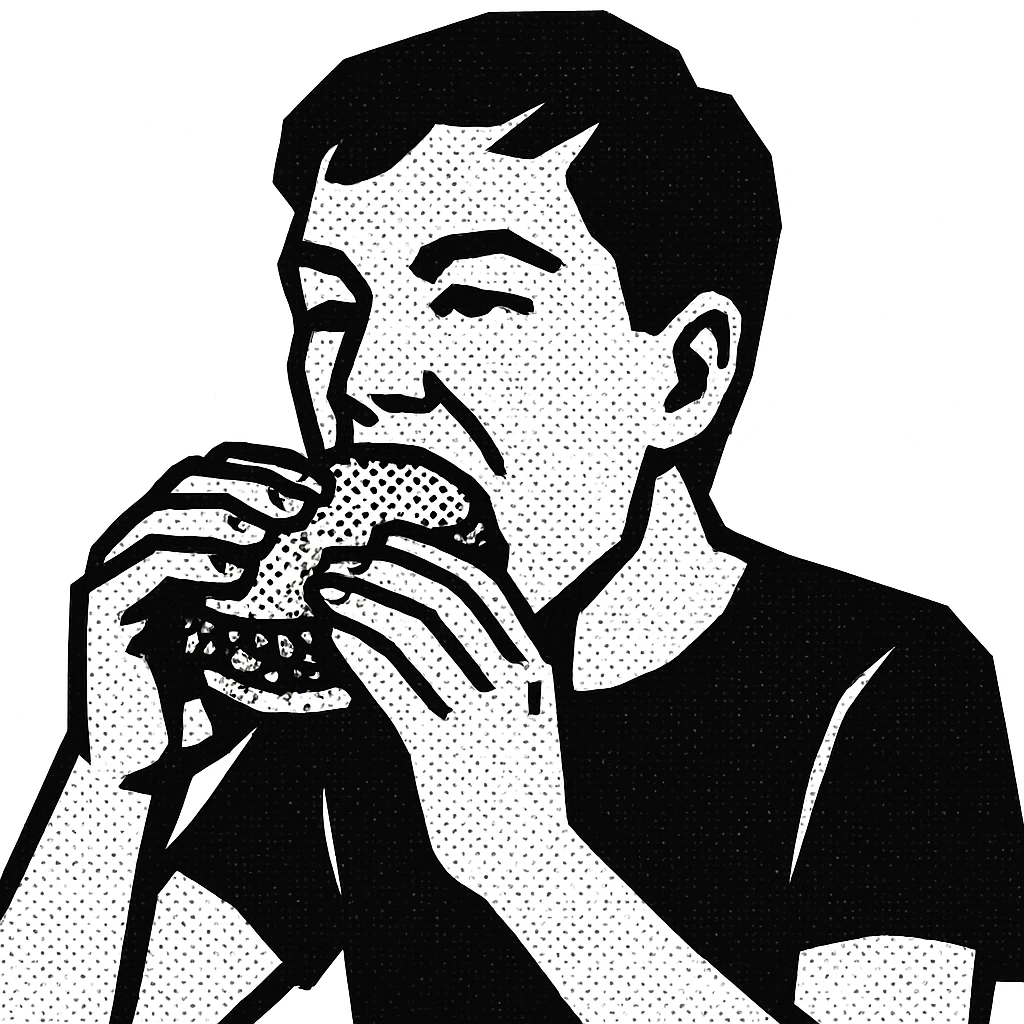 person eating sloppy joe emoji
