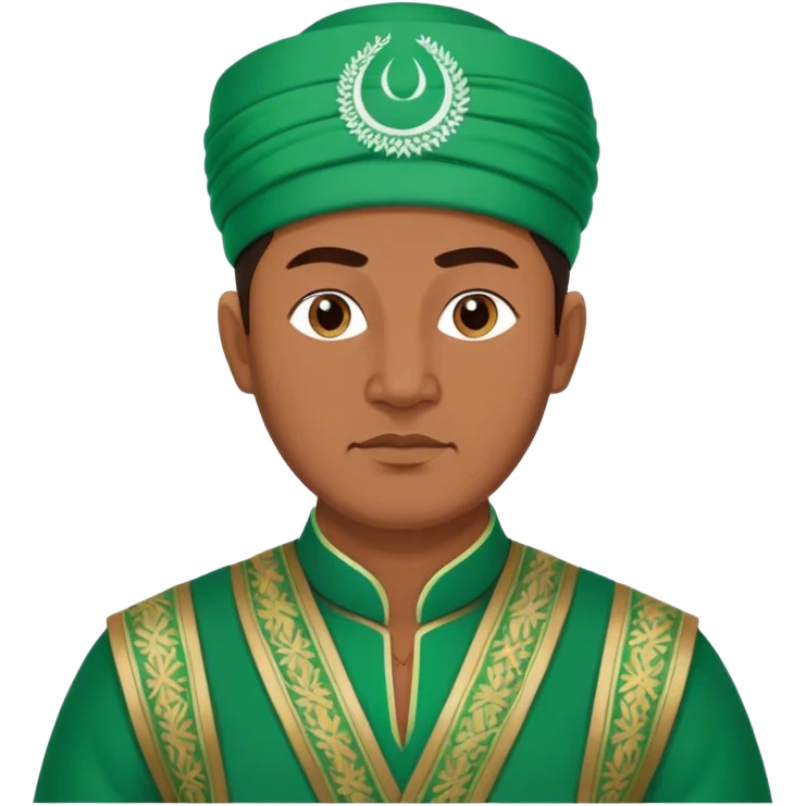 uzbek guy with green national outfit emoji