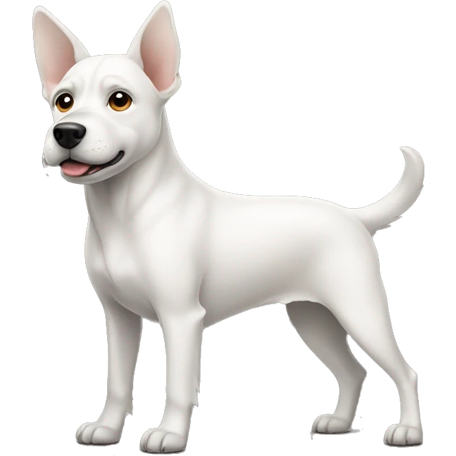 White dog with pointy ears emoji
