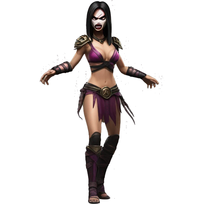 frightened Mileena Mortal Kombat X emoji