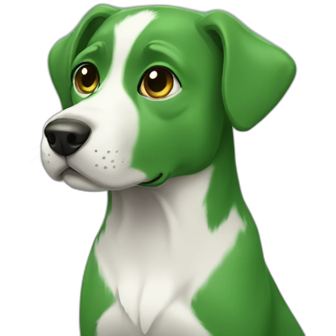 Dog green emoji