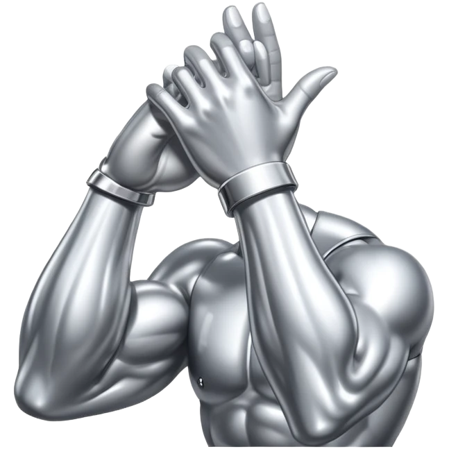 sorayama hand biceps emoji chrome emoji