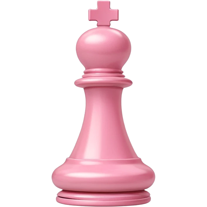 A pastel pink chess pawn emoji