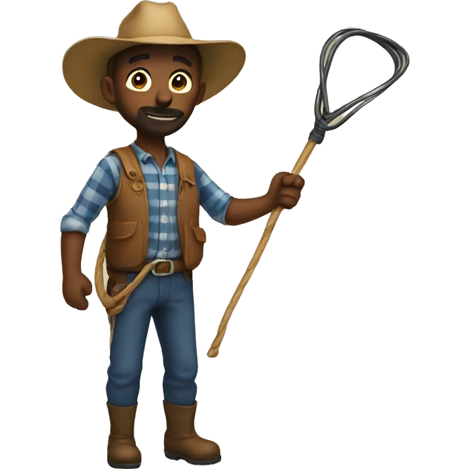 Farmer with a whip emoji