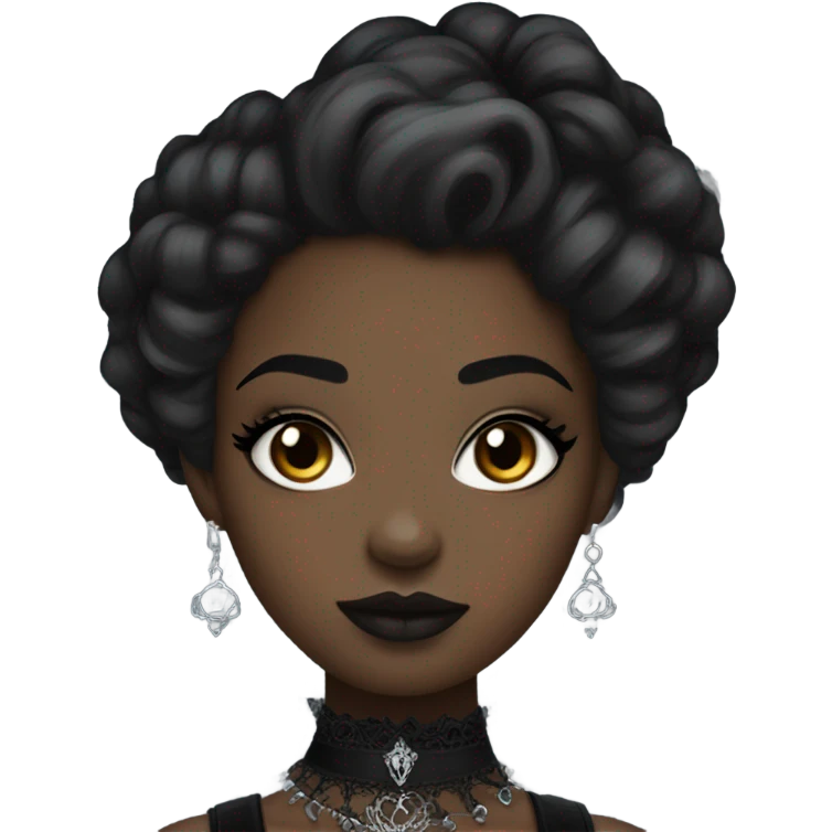 Black Gothic girl emoji
