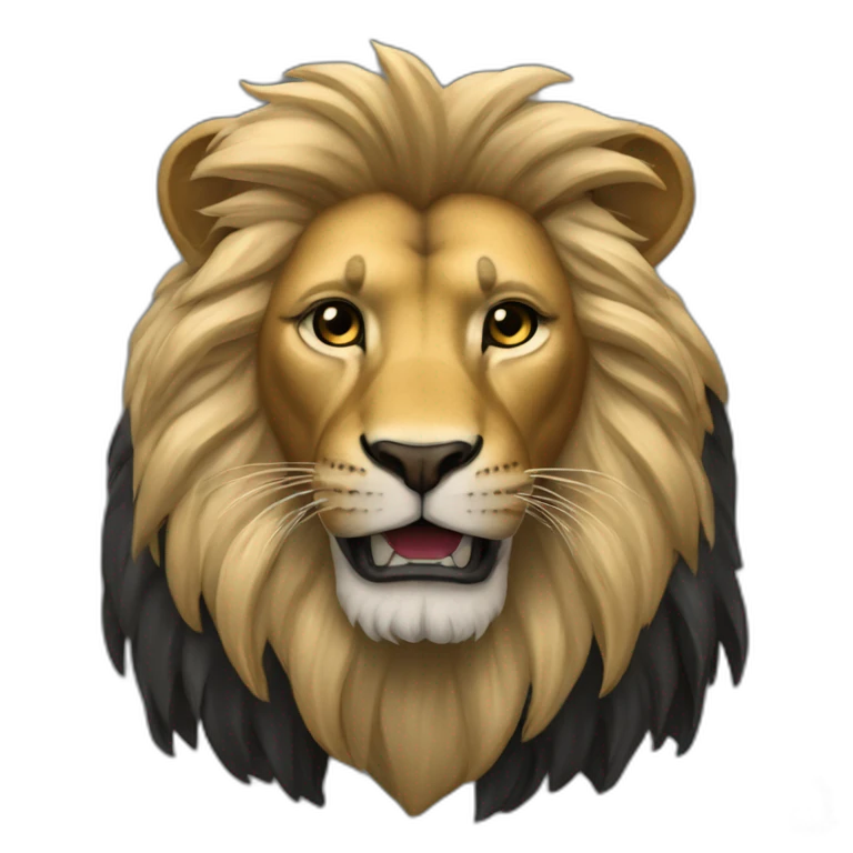 Pantere noir sur un lion emoji