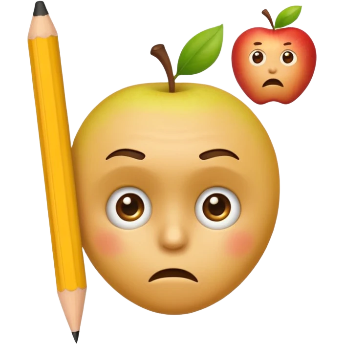 Confused Yellow Emoji Face with Sign said "Apple, Why?" emoji