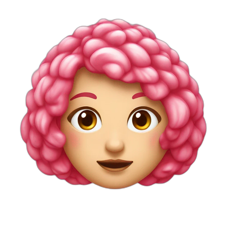 Une fraise de couleur rose emoji