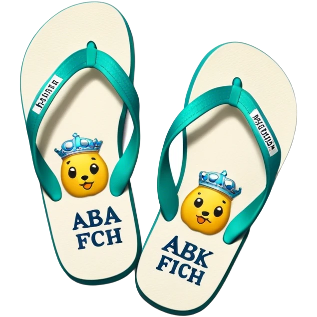 Abercrombie & Fitch Y2K flip flops emoji