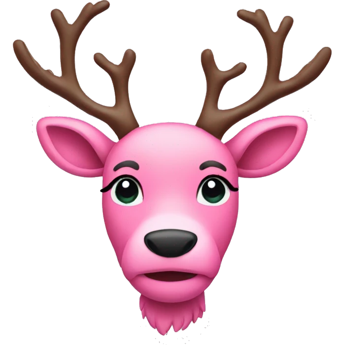 Pink reindeer  emoji