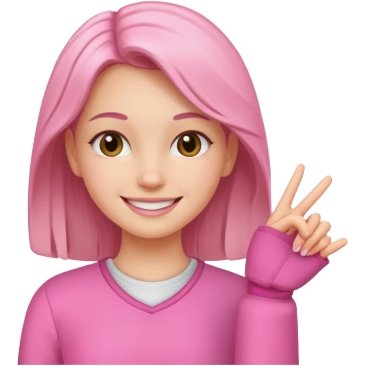 Pink girly emoji