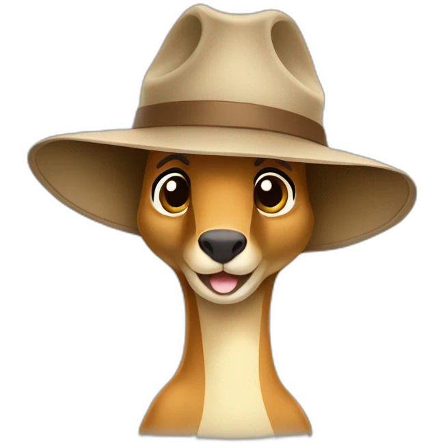 kangaroo safari hat emoji