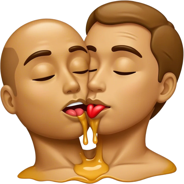 Tan man kiss goo night  emoji