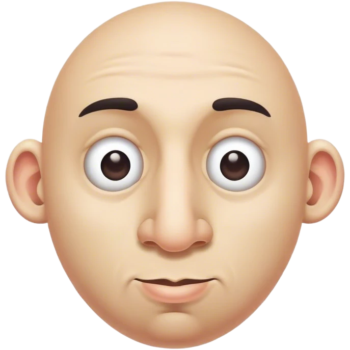 Balled man huge nose emoji