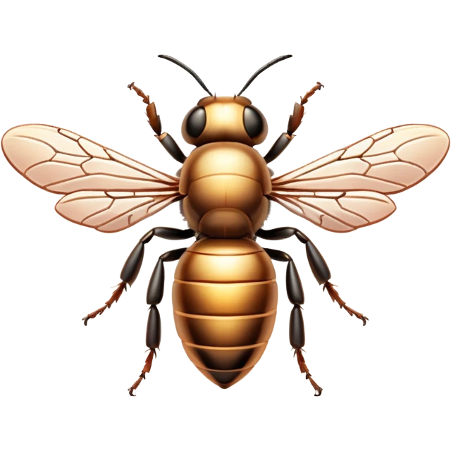 Rose gold honey bee emoji