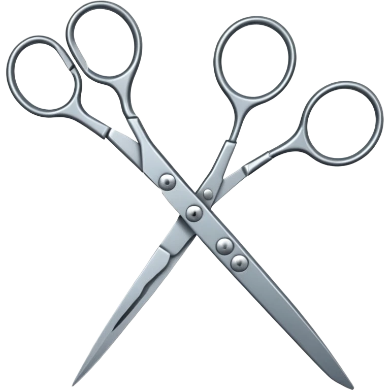 Two pairs of scissors cutting eachother  emoji